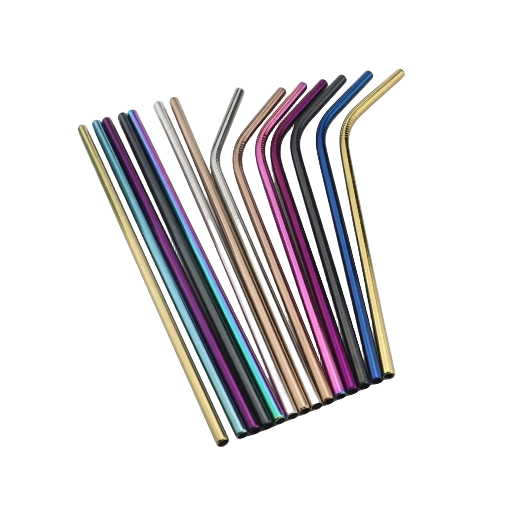 Reusable Stainless Steel Straw Set (5 pcs)