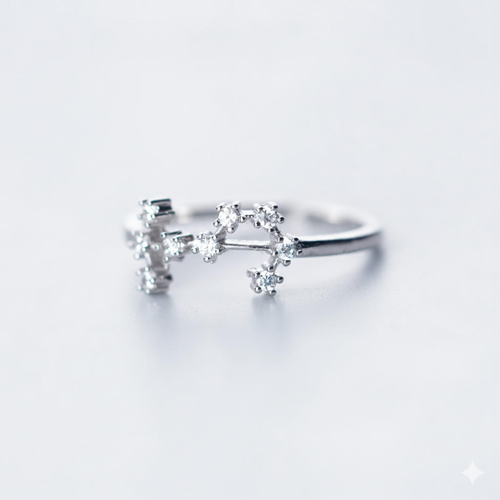 Zodiac Constellation Adjustable Ring