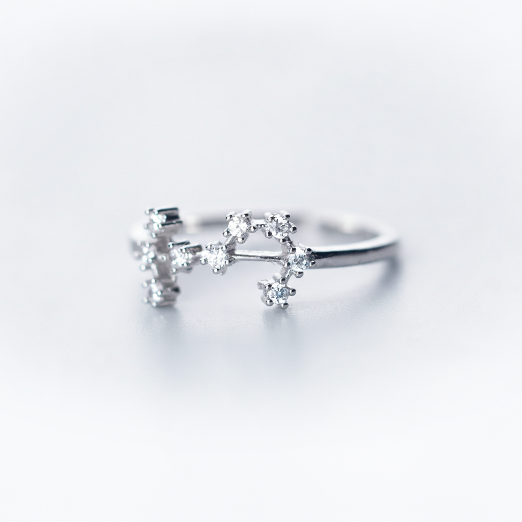 Zodiac Constellation Adjustable Ring