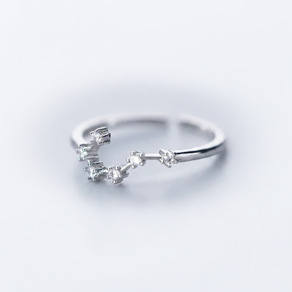 Zodiac Constellation Adjustable Ring