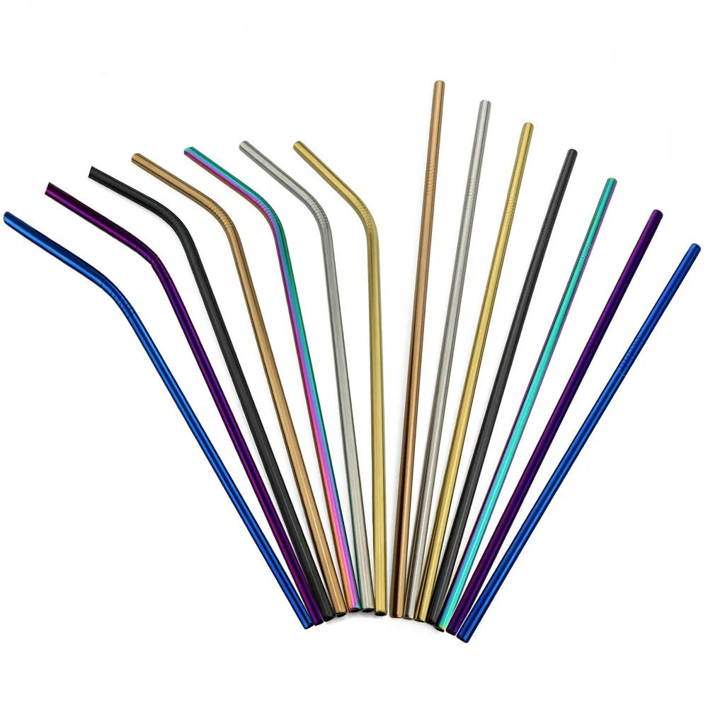 Reusable Stainless Steel Straw Set (5 pcs)