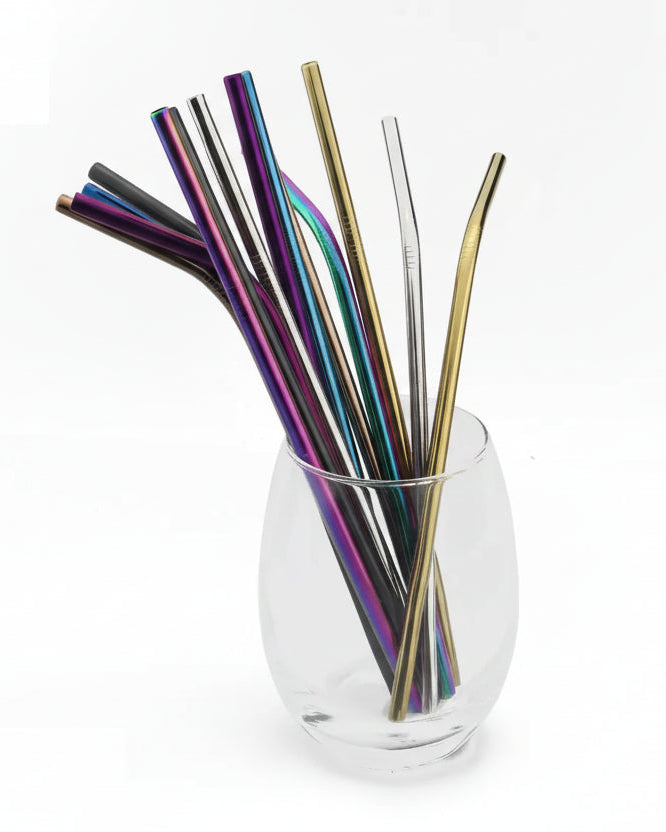 Reusable Stainless Steel Straw Set (5 pcs)