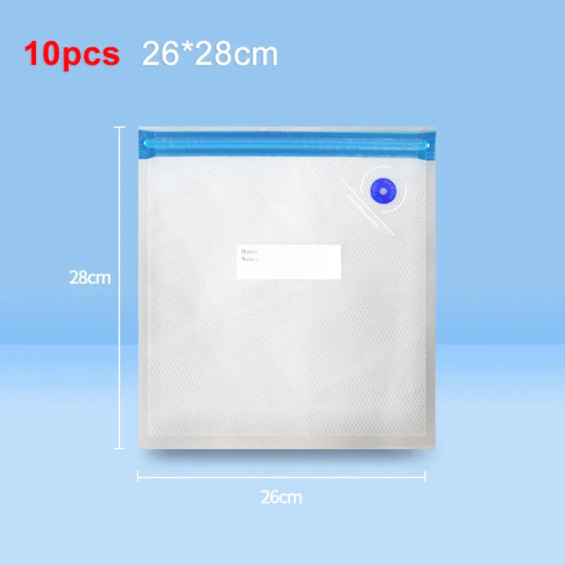Reusable Vacuum Food Storage Bags (10 pcs)