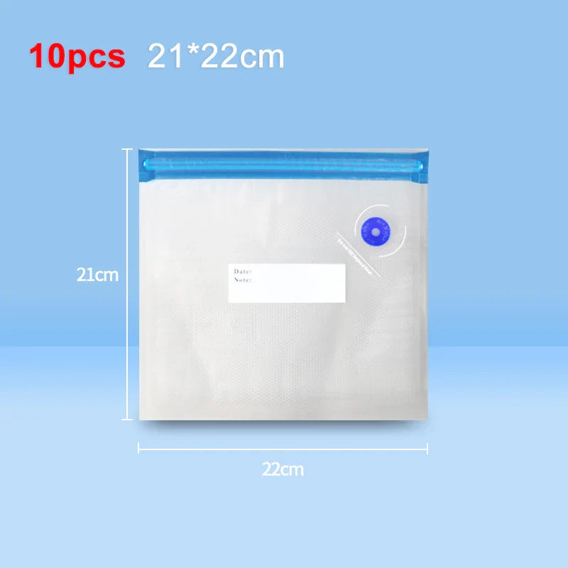 Reusable Vacuum Food Storage Bags (10 pcs)
