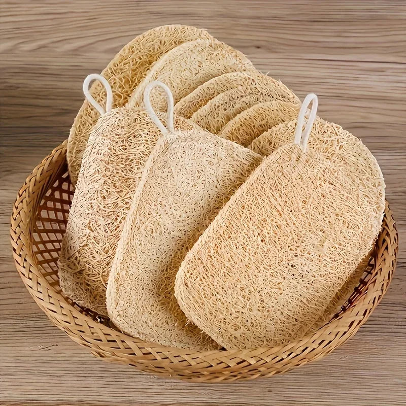 Natural Loofah Body Scrubber Set (10 pcs)