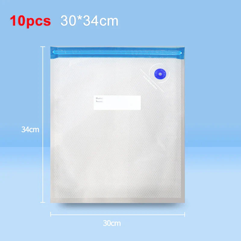 Reusable Vacuum Food Storage Bags (10 pcs)