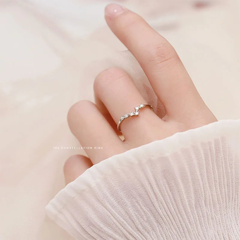 Zodiac Constellation Adjustable Ring