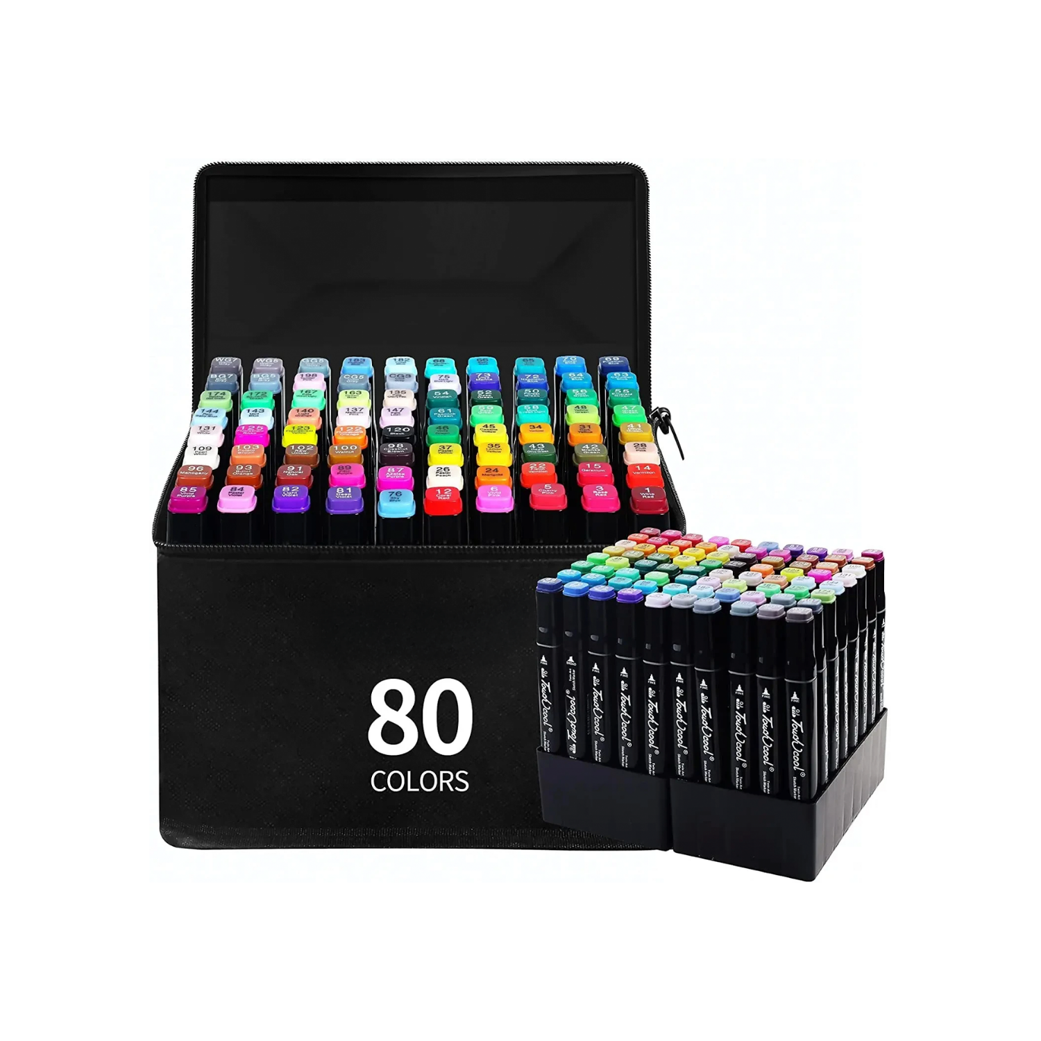 Double-Tip Art Marker Set (24–80 Colors)